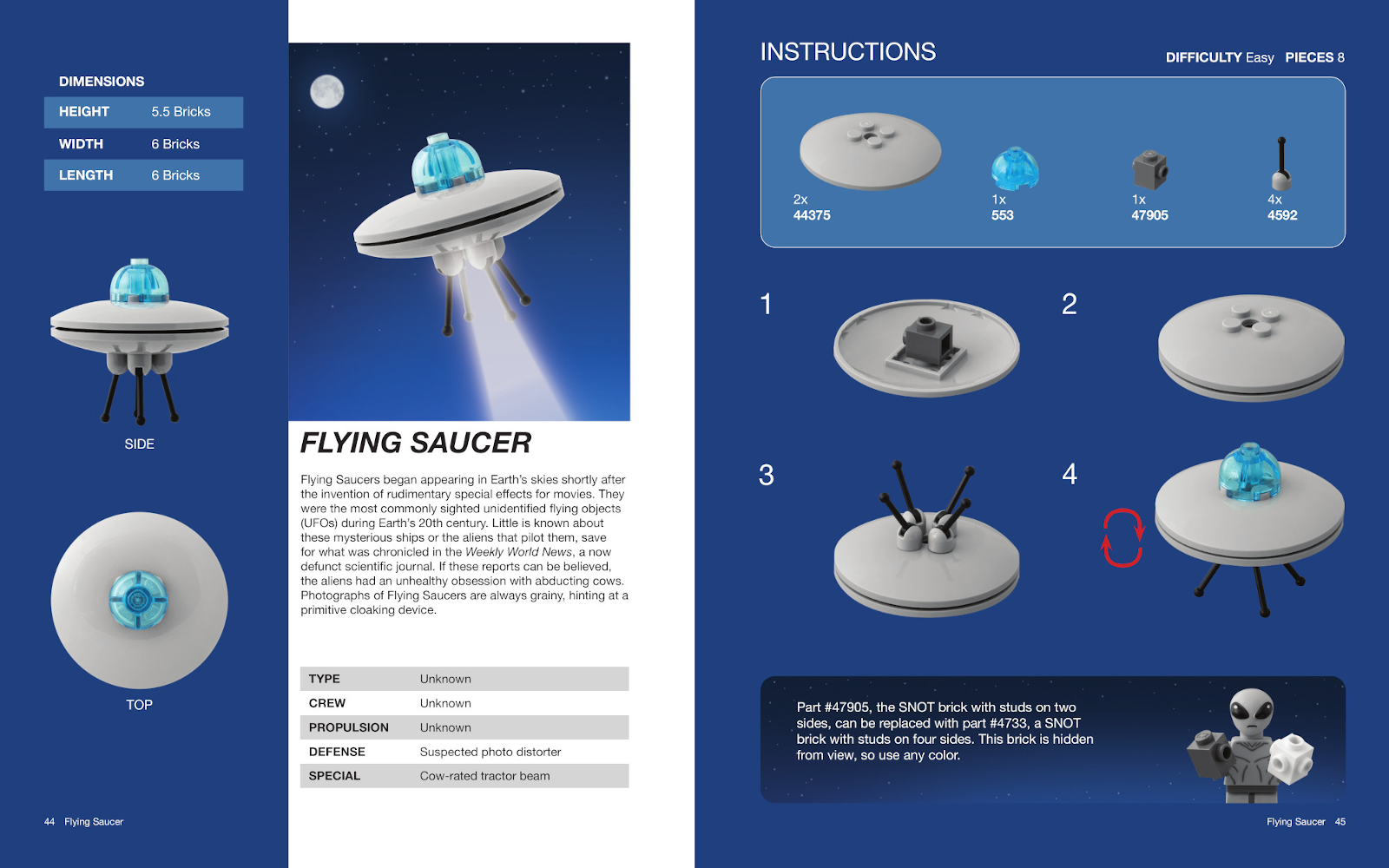 Lego Space Projects page 44 and 45